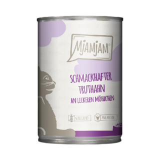 MjAMjAM 魔力喵 鮮肉主食貓罐, 火雞 + 胡蘿蔔, 400g, 1罐