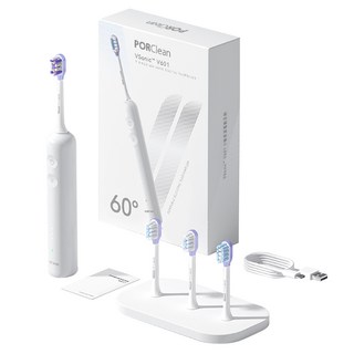 PORClean 寶可齡 V幅音波電動牙刷, 白色, VSonic V601, 1支