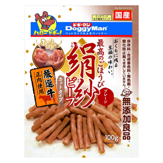 DoggyMan 多格漫 絹紗短切牛肉條 犬用, 牛肉口味, 100g, 1包