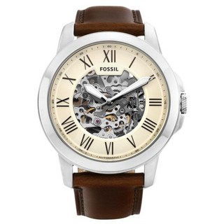 FOSSIL 男士Grant皮革手錶 ME3099 + 錶盒