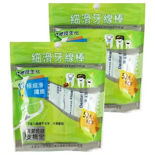 D&T 德技生化 細滑牙線棒, 6.5cm, 50支, 2包