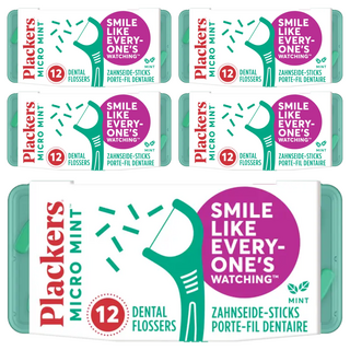 plackers 派樂絲 Micro 牙線棒 薄荷口味, 12支, 5盒