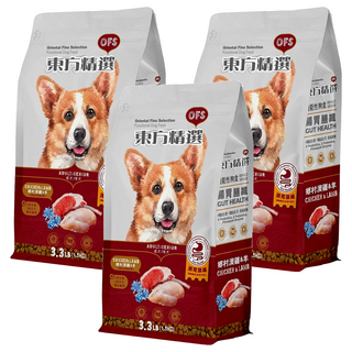 Oriental Fine Selection 東方精選 機能性狗食, 鄉村澳雞 + 羊, 1.5kg, 3袋