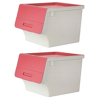KEYWAY 聯府 村田直取式整理箱 40L, 紅色, 2個