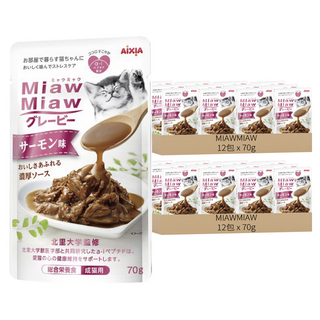 MIAWMIAW 妙喵濃厚主食軟包 3號, 鮭魚, 70g, 24包