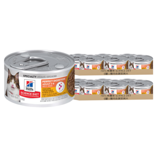 Hill's 希爾思 SCIENCE DIET 成貓 完美消化主食罐頭, 雞肉 + 蔬菜 + 米, 82g, 12罐