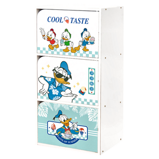 收納王妃 迪士尼唐老鴨三層櫃, 夏日款