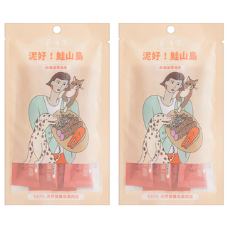 Pet Tomodachi 寵心出發 泥好鮭山島肉泥 低磷配方 富含OMEGA-3與OMEGA-6, 天然蔬果, 72g, 2袋