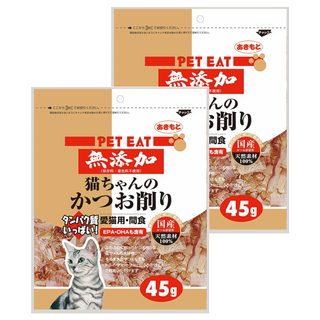 PET EAT 元氣王 貓用零食, 鰹魚片, 45g, 2包