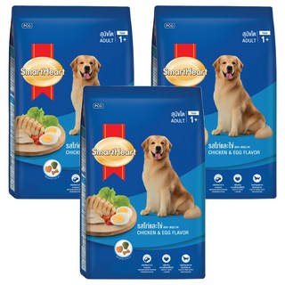 SmartHeart 慧心 成犬配方乾糧 維生素E和硒 鈣和磷, 雞肉 + 雞蛋, 3kg, 3袋