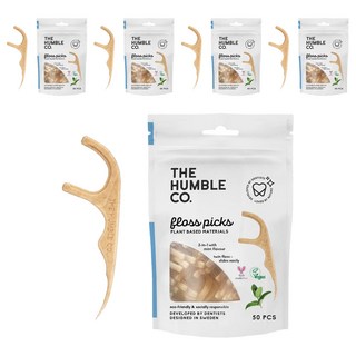 Humble Brush 環保樂 雙線牙線 薄荷味, 50入, 5個