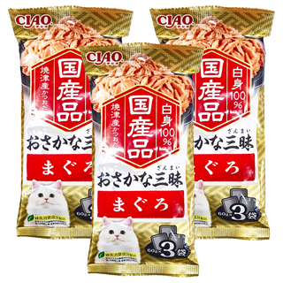 INABA CIAO 啾嚕 豪華魚三昧餐包, 鮪魚, 180g, 3袋