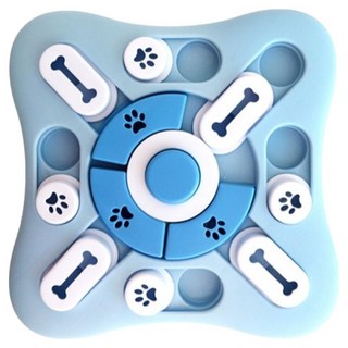 PAW TOWN 狗狗貓咪滑塊嗅聞益智餵食玩具, 1個, 藍色