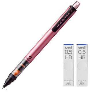 쿠루토가 파이프슬라이드모델 샤프 핑크 M5-452 + 전용 샤프심 HB 2p 세트, 0.5mm, 1세트