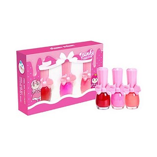 i'm pinky 兒童可撕安全無毒指甲油 專為兒童設計 繽紛活潑 公主風格, 3瓶指甲油, 1組