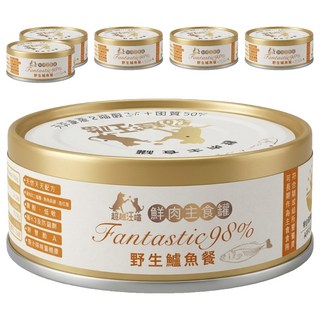 BEyONDPET 超越汪喵 全齡貓 鮮肉主食罐, 野生鱸魚餐, 80g, 6罐