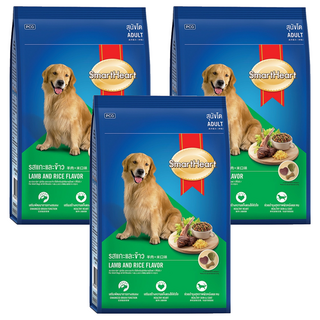 SmartHeart 慧心 成犬配方乾糧, 羊肉 + 米口味, 3kg, 3袋