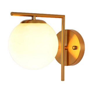 Honey Comb 北歐風簡約現代創意白玉玻璃壁燈(KC2227-48) 臥室客廳壁燈, 1入