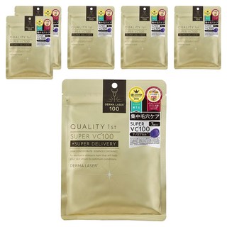 DERMA LASER Quality First 皇后面膜 VC100修護 金色, 7片, 6袋