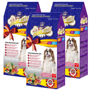 LV PRIME BLUE 藍帶 活力成犬 精選狗食, 羊雞蔬果, 1.5kg, 3袋