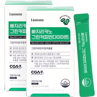 iammi 倍孅濃縮綠咖啡液隨身包 14包入, 2個, 168ml