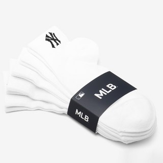 New York Yankees 男士時尚基本款Logo短筒襪5雙入