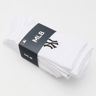 MLB 男士時尚基本款Logo長筒襪 5雙組
