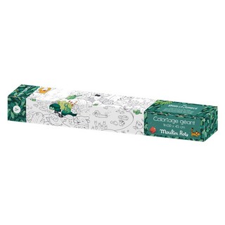 Moulin Roty 巨型著色海報 1m50 x 45 cm, 叢林巨人 黑白色, 1盒