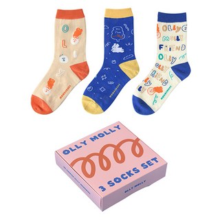 Monolike MONO 3件組襪子禮盒 Olly Molly