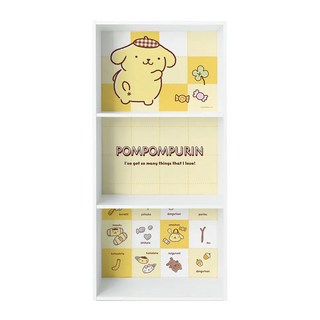 收納王妃 三麗鷗 三層木空櫃, 格子布丁狗