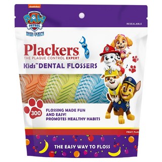 plackers 派樂絲 汪汪隊立大功 兒童牙線, 6.6cm, 300支, 1包