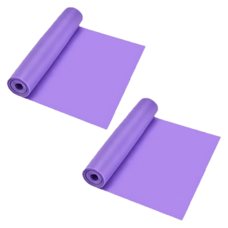 AHOYE 加寬高彈力體塑美背彈力帶/阻力帶/健身帶/拉力帶, 紫色, 2條