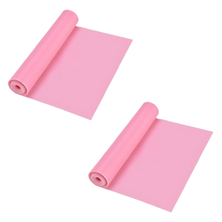 AHOYE 加寬高彈力體塑美背彈力帶/阻力帶/健身帶/拉力帶, 粉色, 2條