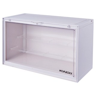 FL生活+ 潮玩3層磁吸門展示盒 A-497-W 白色, 1個