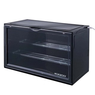 HOMBOXX 潮玩磁吸門展示盒 附燈 A-498-BK 黑色 3層, 1個