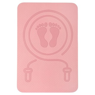 kingkong 加厚靜音跳繩墊/運動健身瑜珈墊/跳繩毯 8mm, 1個, 粉色