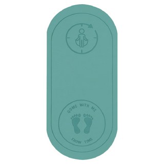 HOME GYM CLUB 居家健身 跳繩墊 腳印款, 1個, 綠色