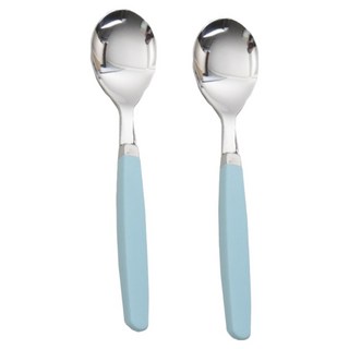 RAONNURI Pick Me系列 基本款兒童湯匙 2入組, 1個, 兒童湯匙, 天藍色