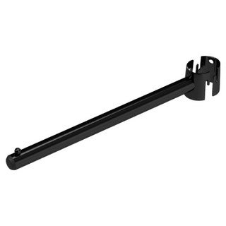 KI WISH 居家生活 側邊掛衣桿 鐵架配件 層架 搭配一英吋鐵管 附夾片 台灣獨家專利, 黑色