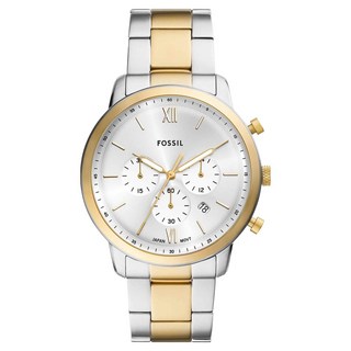 FOSSIL 男士 Neutra 計時碼錶金屬腕錶 FS6112