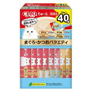 INABA CIAO 啾嚕肉泥, 1盒, 鮪魚 + 鰹魚綜合口味, 560g