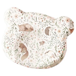 OhBabyLying 小熊矽膠定型枕 枕套 + 枕芯, 花草小鹿, 1套