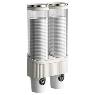 Roy 圓筒形壁掛式紙杯架, 白色, 1個