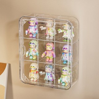 Mabso Shop 娃娃玩具公仔展示透明收納盒 9格 SH330, 1個