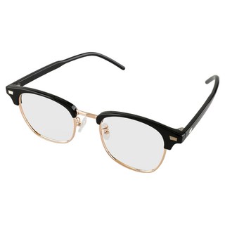 NUELEMEN 方形時尚情侶半框眉架眼鏡