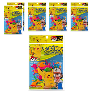Dr.Fresh Pokemon 精靈寶可夢 兒童安全造型牙線 4-12歲幼童使用, 50支, 6包, 4色
