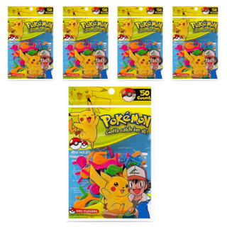 Dr.Fresh Pokemon 精靈寶可夢 兒童安全造型牙線 4-12歲幼童使用, 50支, 5包, 4色