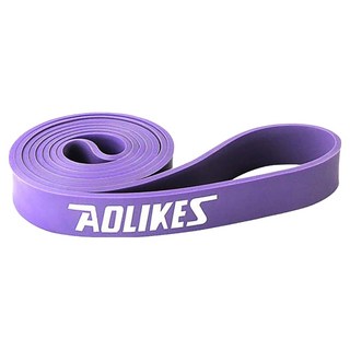 AOLIKES 奧力克斯 厚瑜珈帶 32mm 紫色 阻力 35-85 lbs, 1條