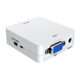 K-LINE VGA轉4K高清數位音訊影音轉換器 白色 輕鬆連接舊款VGA設備至4K高清顯示器, C301XWH01PCVH, 1個