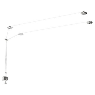 雙孔升降曬衣架 不含桿, 雙桿式 銀色, 1個